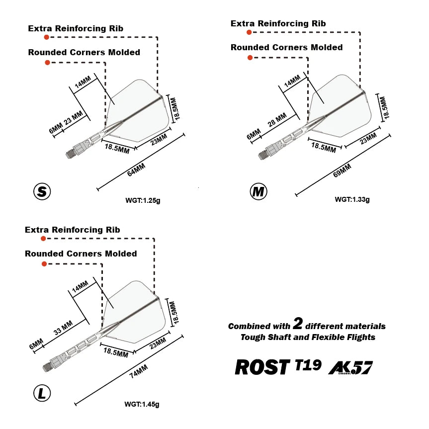 CUESOUL Integrated Dart Shaft and Flights