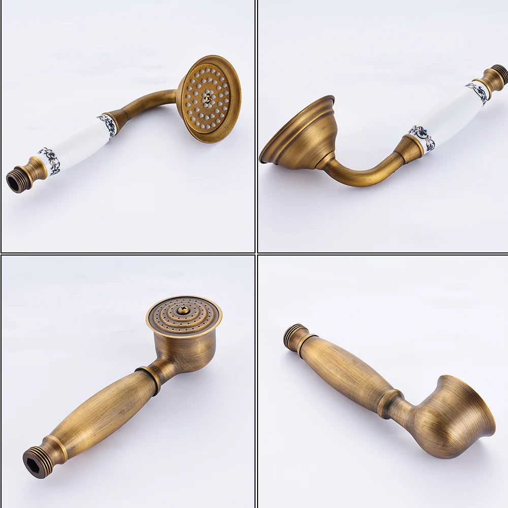 Brass Antique Bathroom Shower Faucet Set