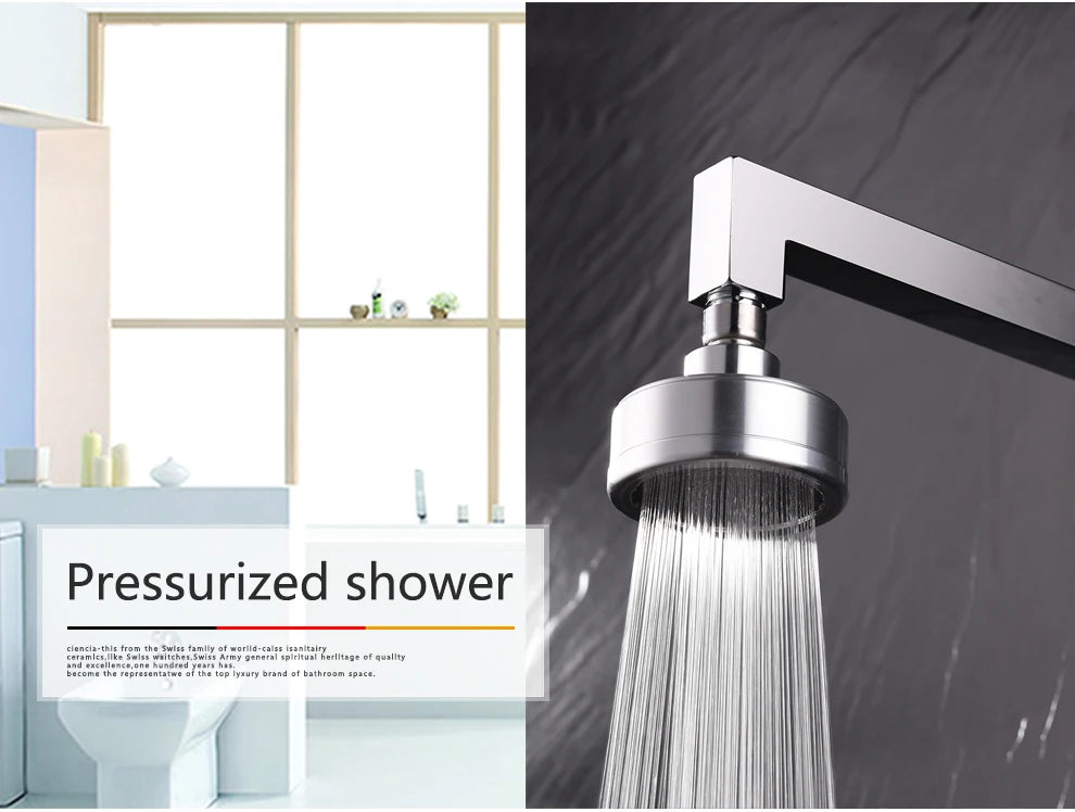 Aluminium Round Water Saving Shower Head with Shower Filter