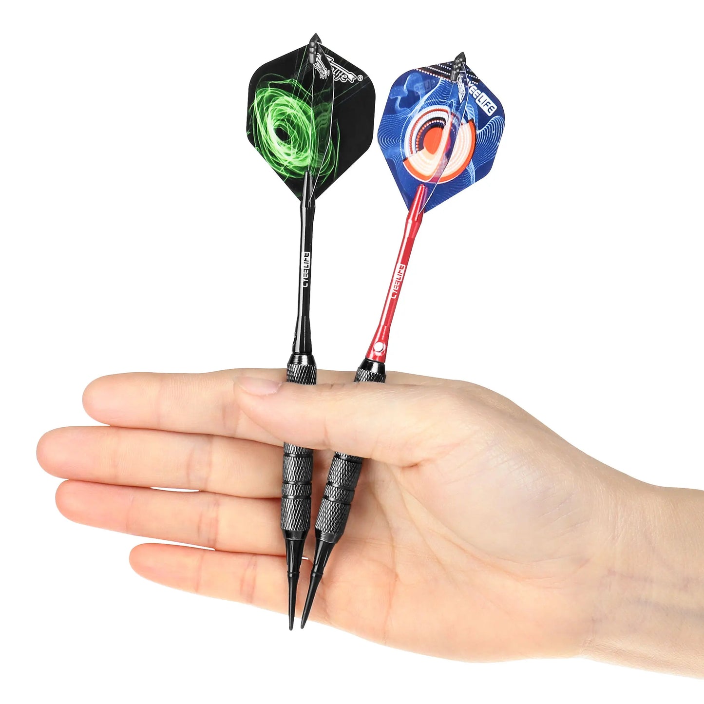 16g/18g/22g CyeeLife Darts Set with Carry Case, 6 Aluminium Shafts (2 Colors)+Extra Flights+Plastic Protectors