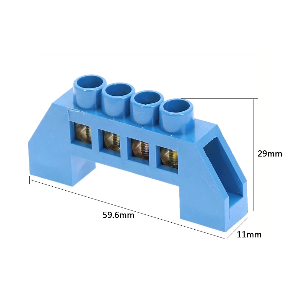 1Pcs Screw Brass Din Rail Terminal Block Earth and Neutral Blocks