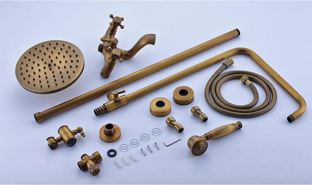 Brass Antique Bathroom Shower Faucet Set