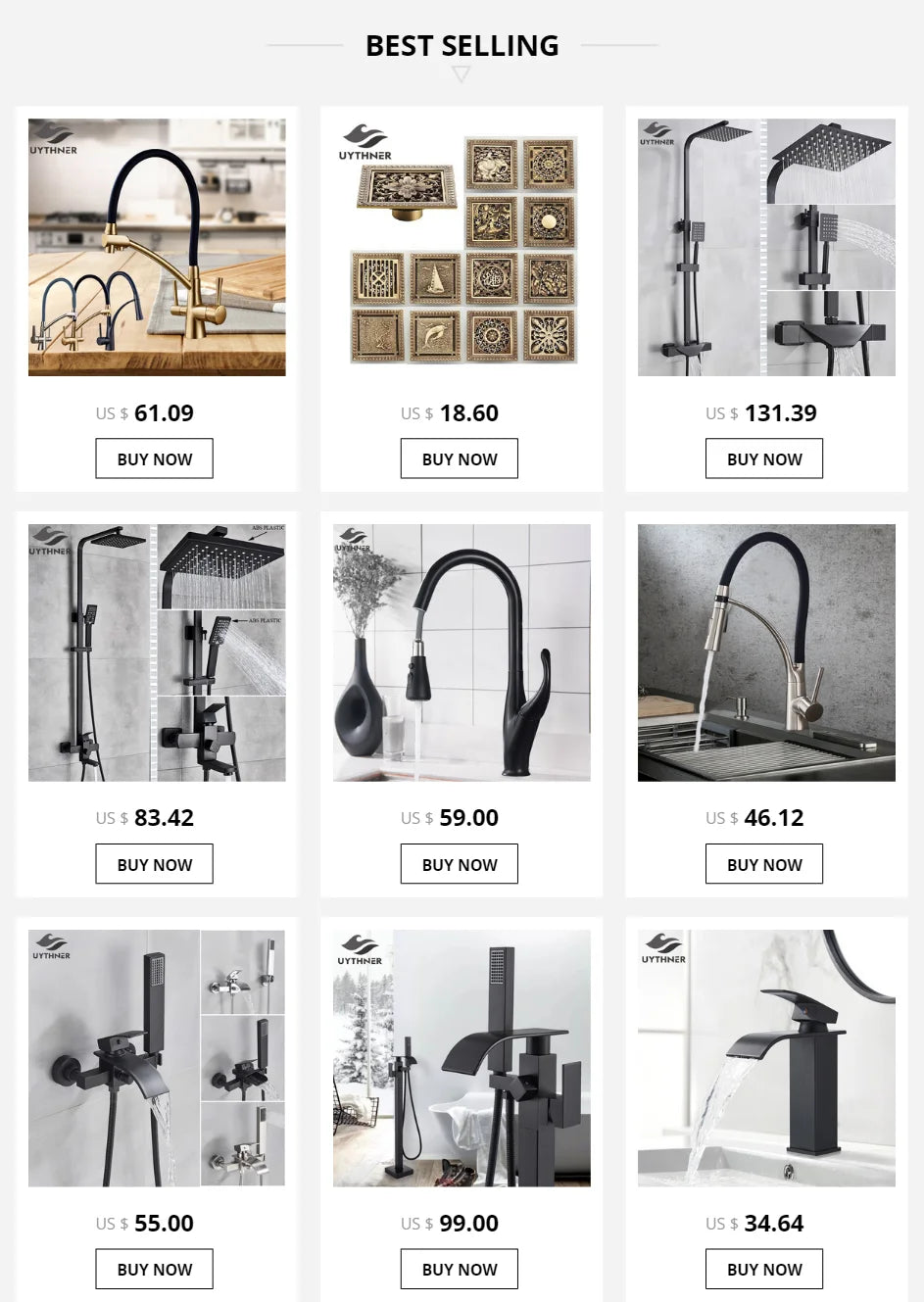 Faucet Brass Shower Tap Washer Mixer