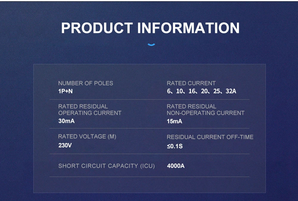 TPNL DPNL 230V 1P+N Residual current Circuit breaker with over and short current Leakage protection RCBO MCB