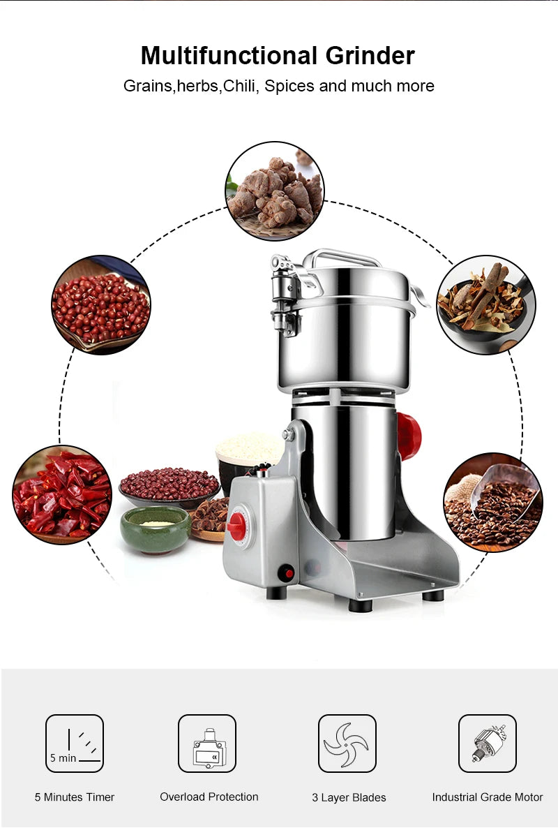 BioloMix 800g 700g Grains Spices Hebals Cereals Coffee Dry Food Grinder