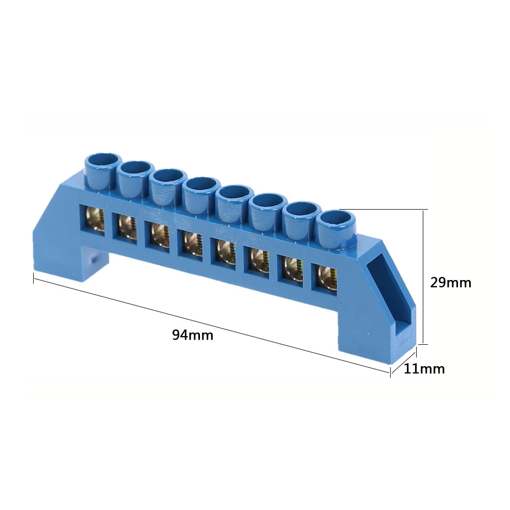 1Pcs Screw Brass Din Rail Terminal Block Earth and Neutral Blocks