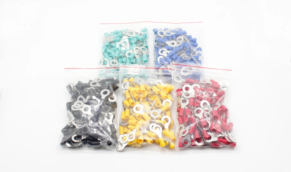 50PCS/100PCS RV2-6 Ring insulated terminal Cable Wire Connector Electrical Crimp Terminal