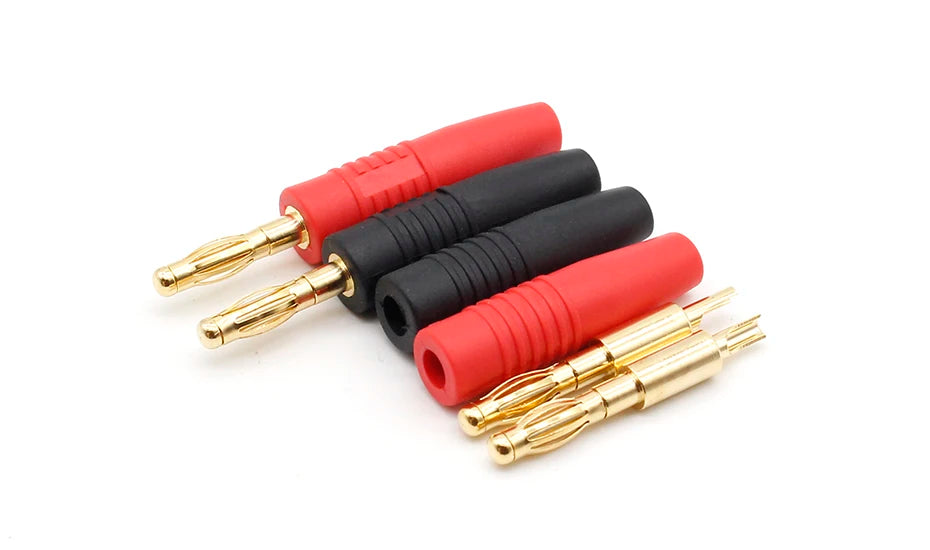 4pcs New 4mm Plugs Gold Plated Musical Speaker Cable Wire Pin Banana Plug Connectors