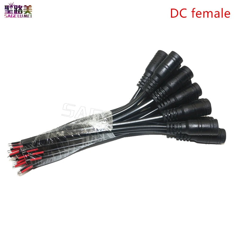 5/10/20/50 pairs Male to Female 2pin 3pin 4pin 5pin led Connector Waterproof IP68 BLACK Cable for LED Strips Light