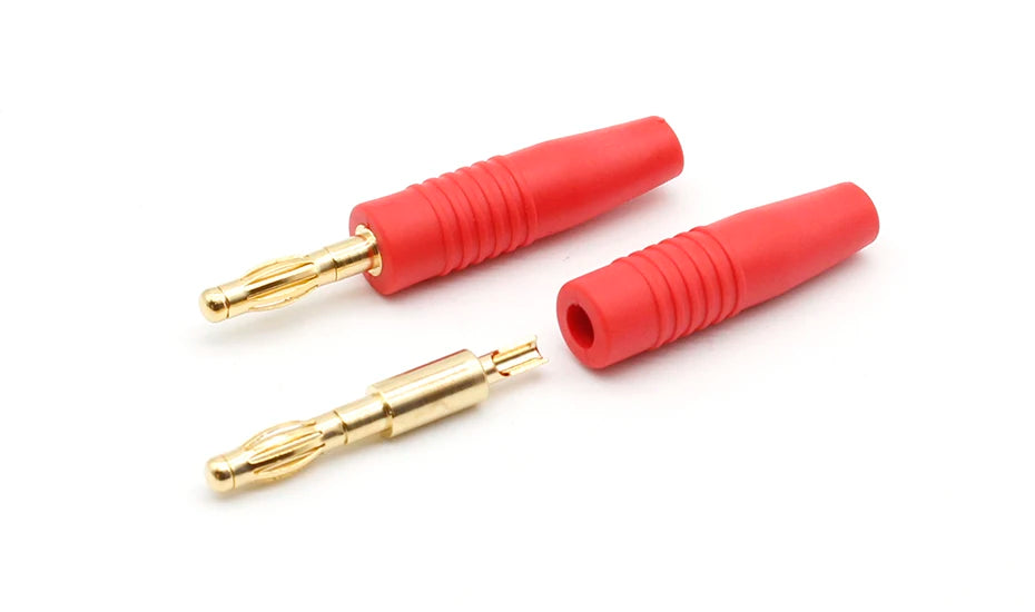 4pcs New 4mm Plugs Gold Plated Musical Speaker Cable Wire Pin Banana Plug Connectors