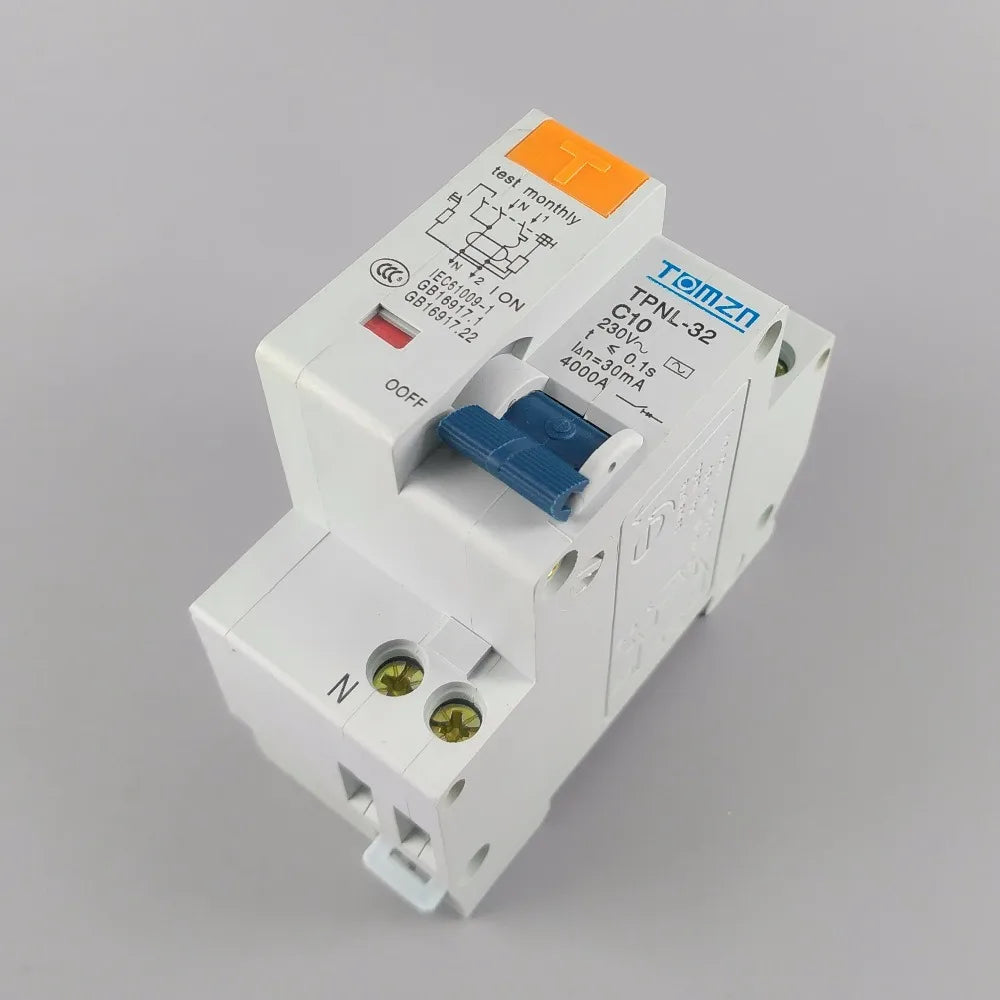 TPNL DPNL 230V 1P+N Residual current Circuit breaker with over and short current Leakage protection RCBO MCB