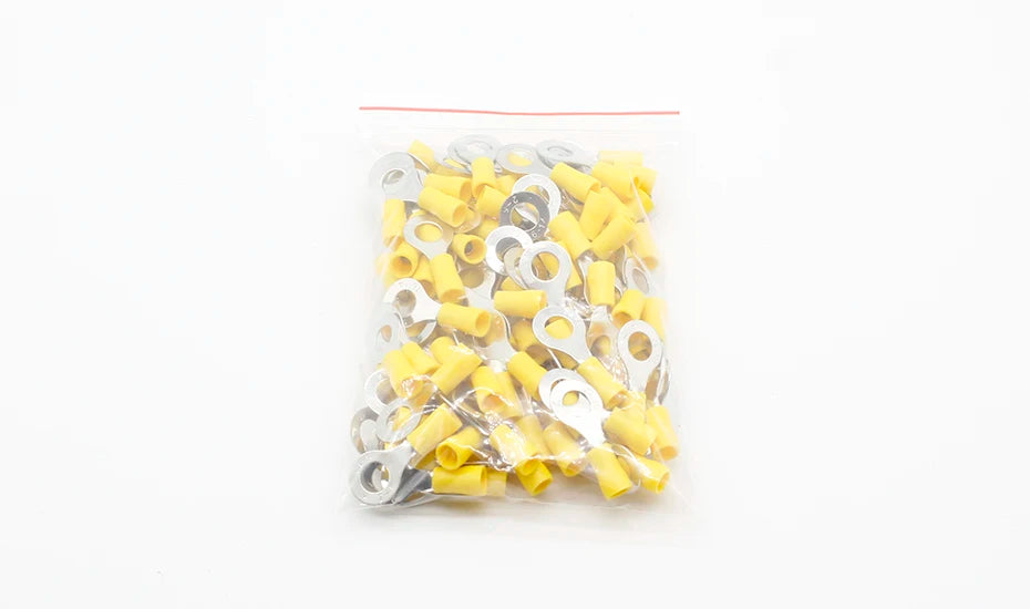 50PCS/100PCS RV2-6 Ring insulated terminal Cable Wire Connector Electrical Crimp Terminal