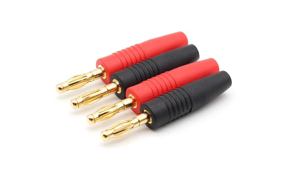 4pcs New 4mm Plugs Gold Plated Musical Speaker Cable Wire Pin Banana Plug Connectors