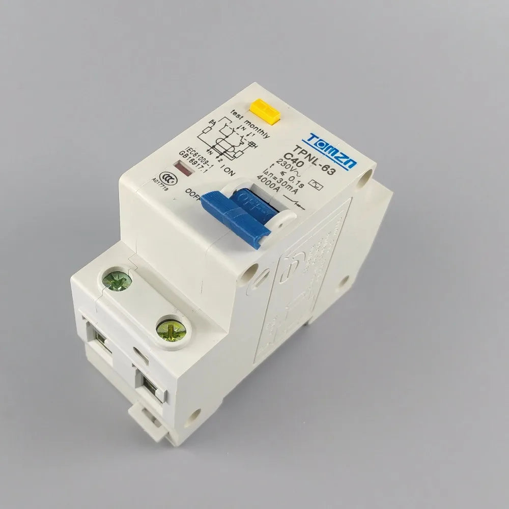 TPNL DPNL 230V 1P+N Residual current Circuit breaker with over and short current Leakage protection RCBO MCB