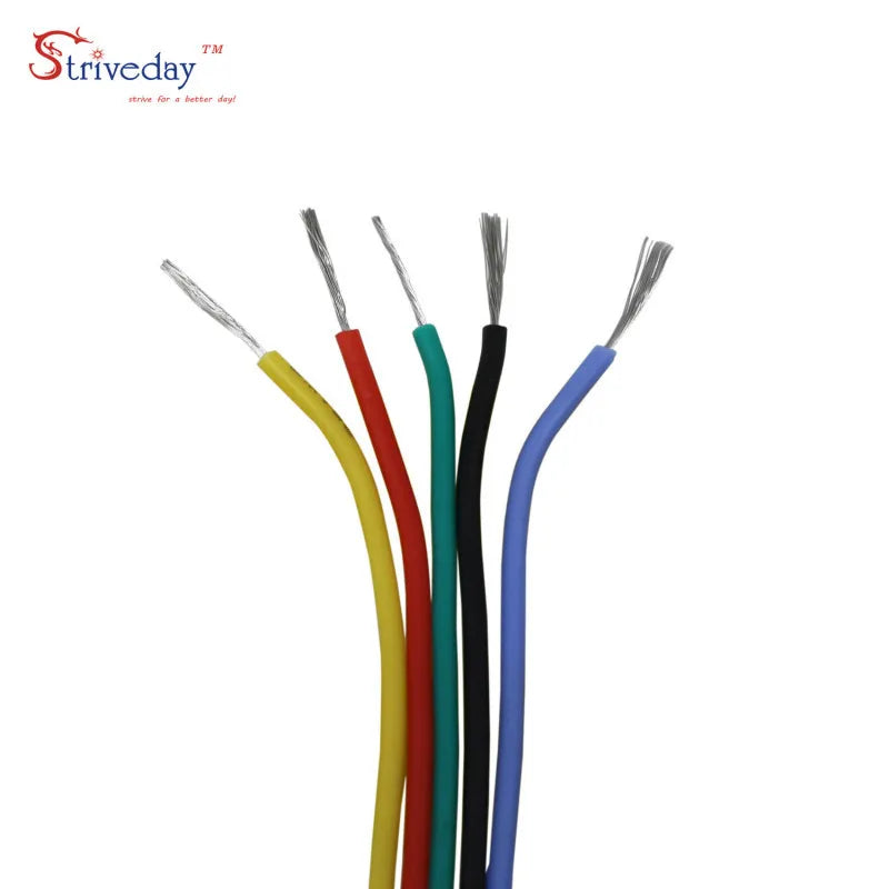 30/28/26/24/22/20/18awg Flexible soft Silicone Wire 6 color Mix package Insulation Stranded Electrical Cable Tinned Copper Line