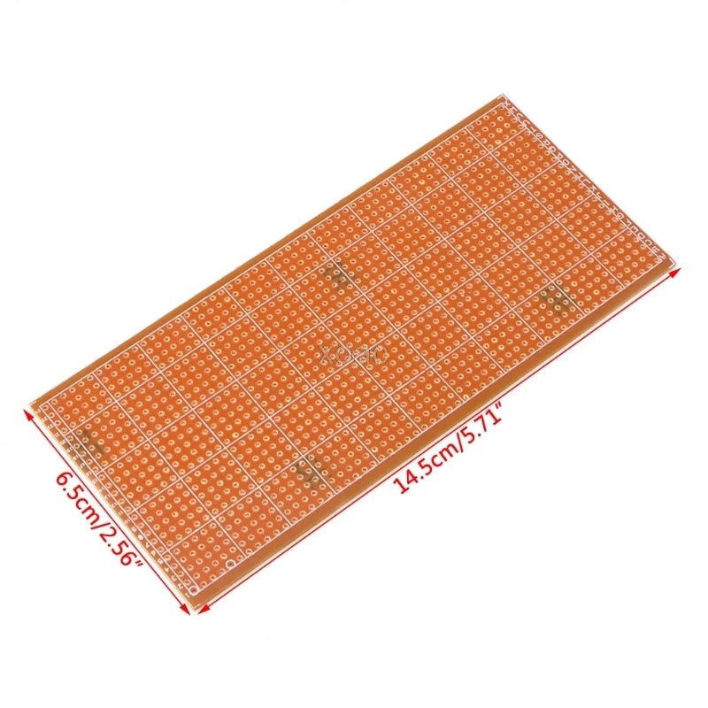 5Pcs 6.5x14.5cm Stripboard Veroboard Uncut PCB Platine Single Side Circuit Board