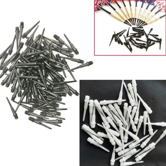 100Pcs Black White Darts Soft Tips Replacement