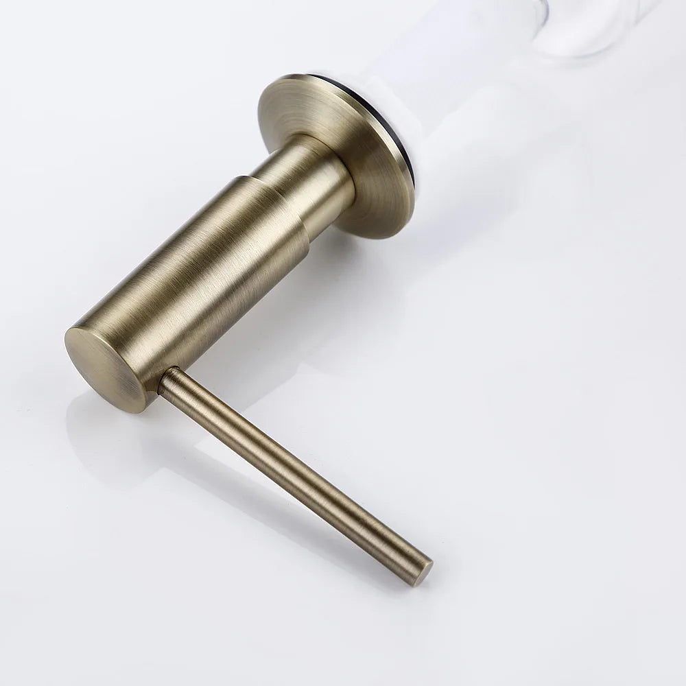 Soap Dispenser Kitchen Bathroom Built In Solid Brass Design Easy Installation