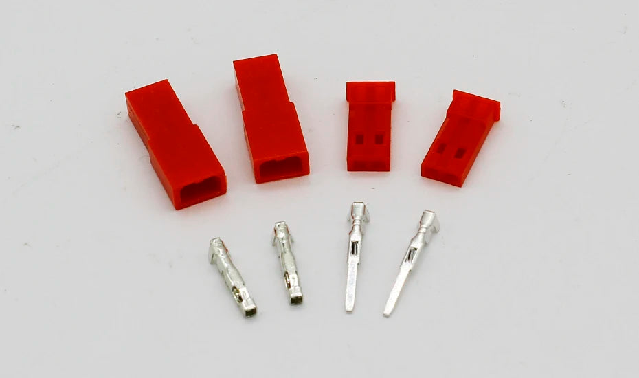 50set/lot JST Connector Plug 2pin Female, Male and Crimps RC battery connector