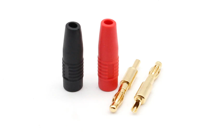 4pcs New 4mm Plugs Gold Plated Musical Speaker Cable Wire Pin Banana Plug Connectors