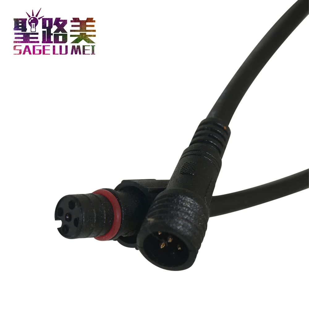 5/10/20/50 pairs Male to Female 2pin 3pin 4pin 5pin led Connector Waterproof IP68 BLACK Cable for LED Strips Light