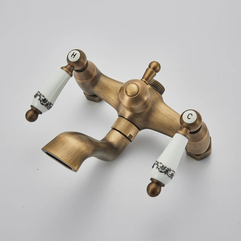 Brass Antique Shower Faucets Set