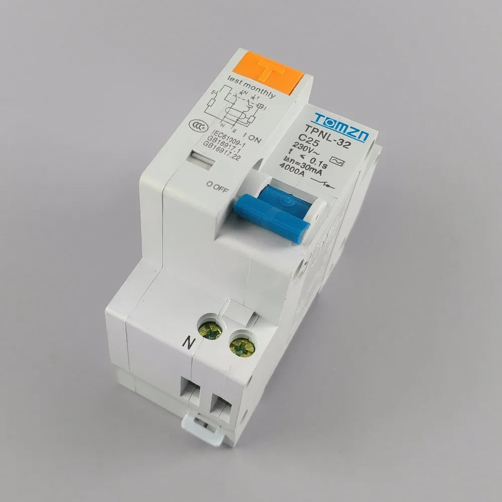 TPNL DPNL 230V 1P+N Residual current Circuit breaker with over and short current Leakage protection RCBO MCB