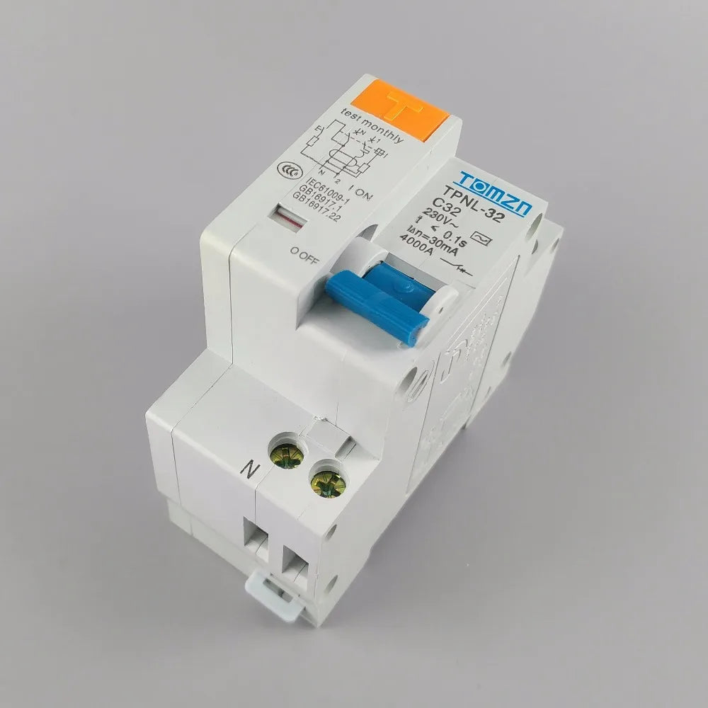 TPNL DPNL 230V 1P+N Residual current Circuit breaker with over and short current Leakage protection RCBO MCB