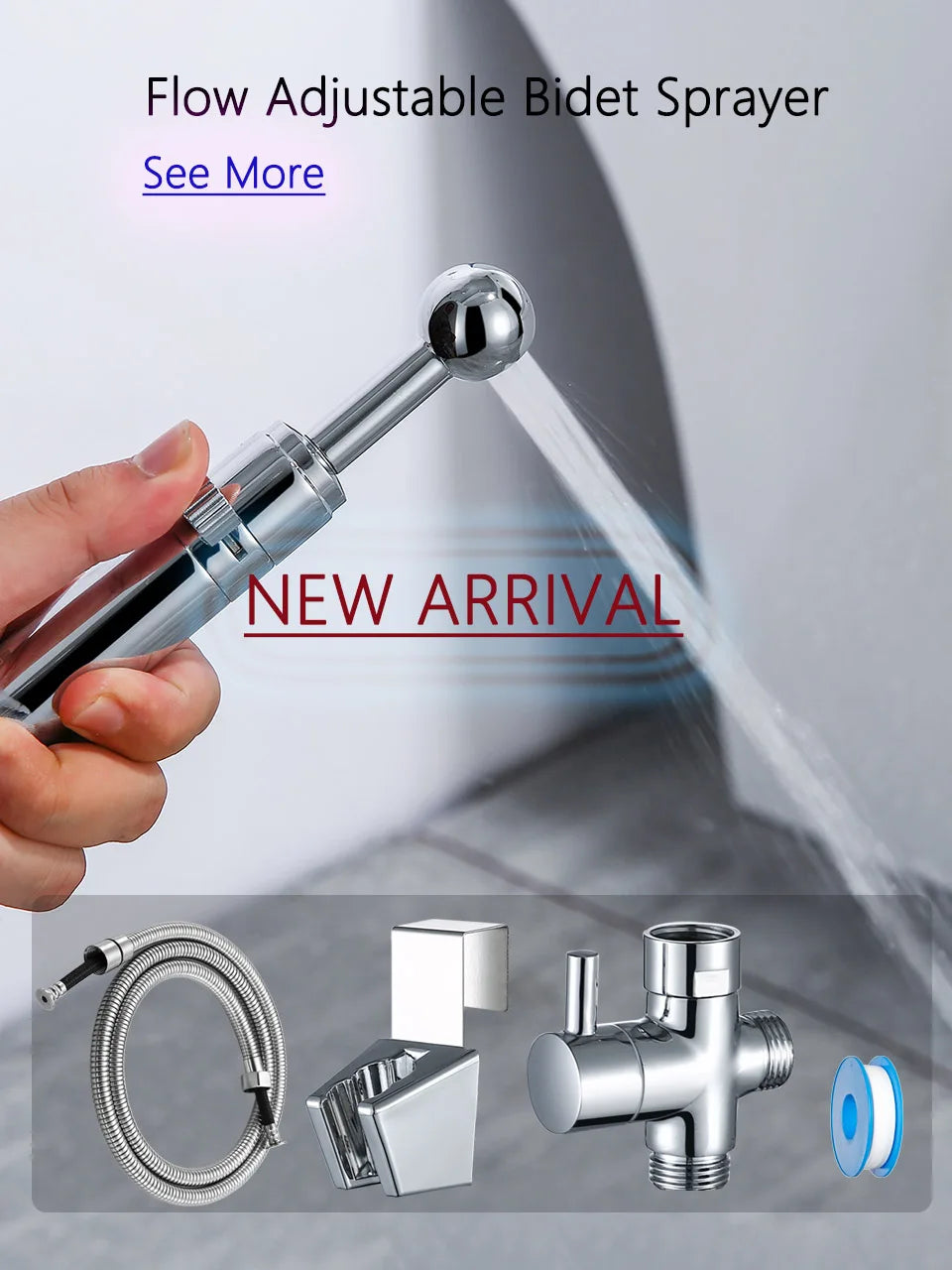 Stainless Steel Hand Bidet faucet for Bathroom Set