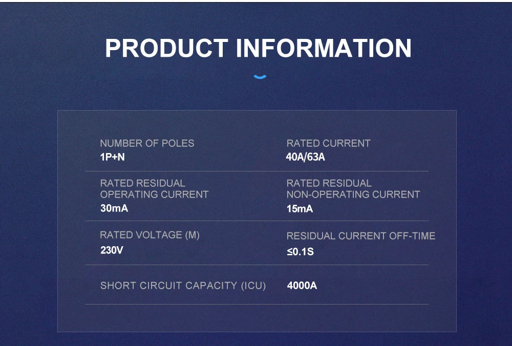 TPNL DPNL 230V 1P+N Residual current Circuit breaker with over and short current Leakage protection RCBO MCB