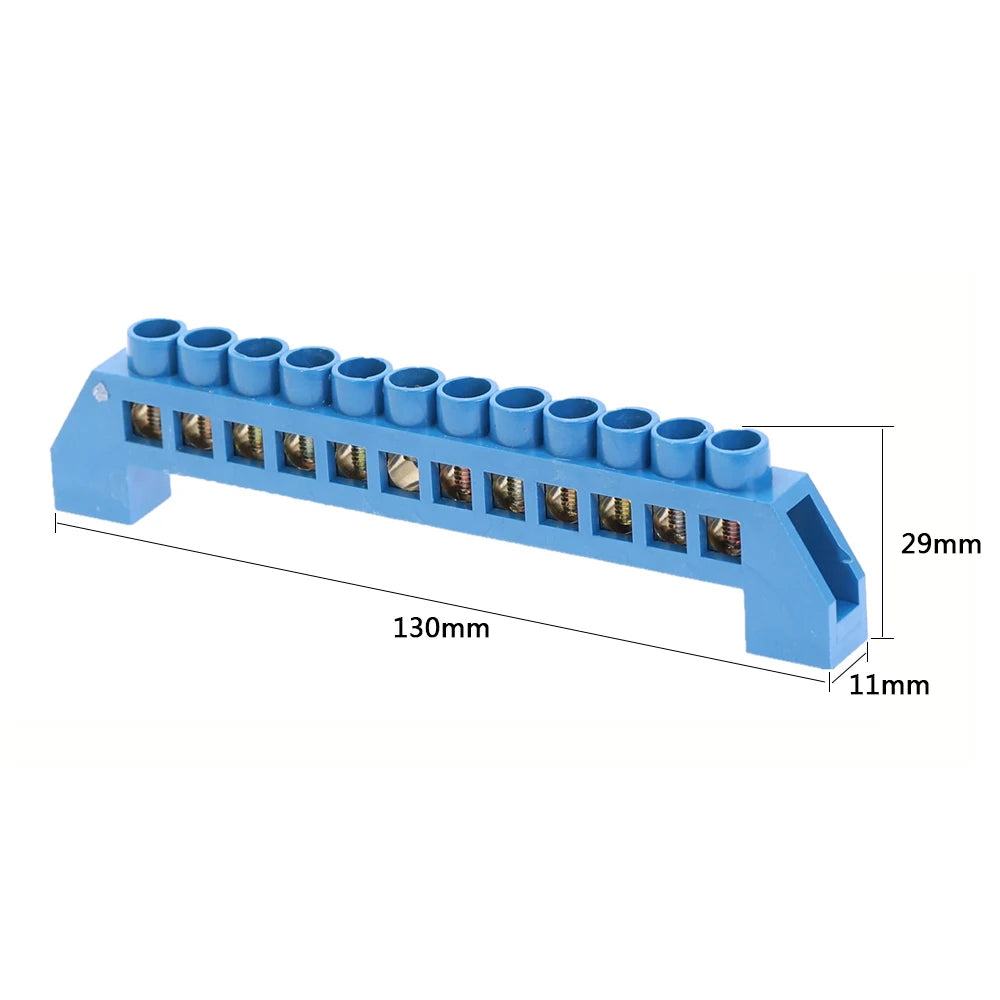 1Pcs Screw Brass Din Rail Terminal Block Earth and Neutral Blocks