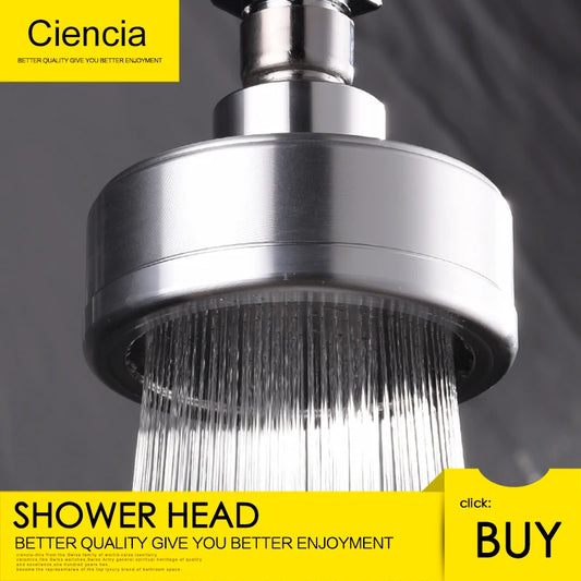 Aluminium Round Water Saving Shower Head with Shower Filter