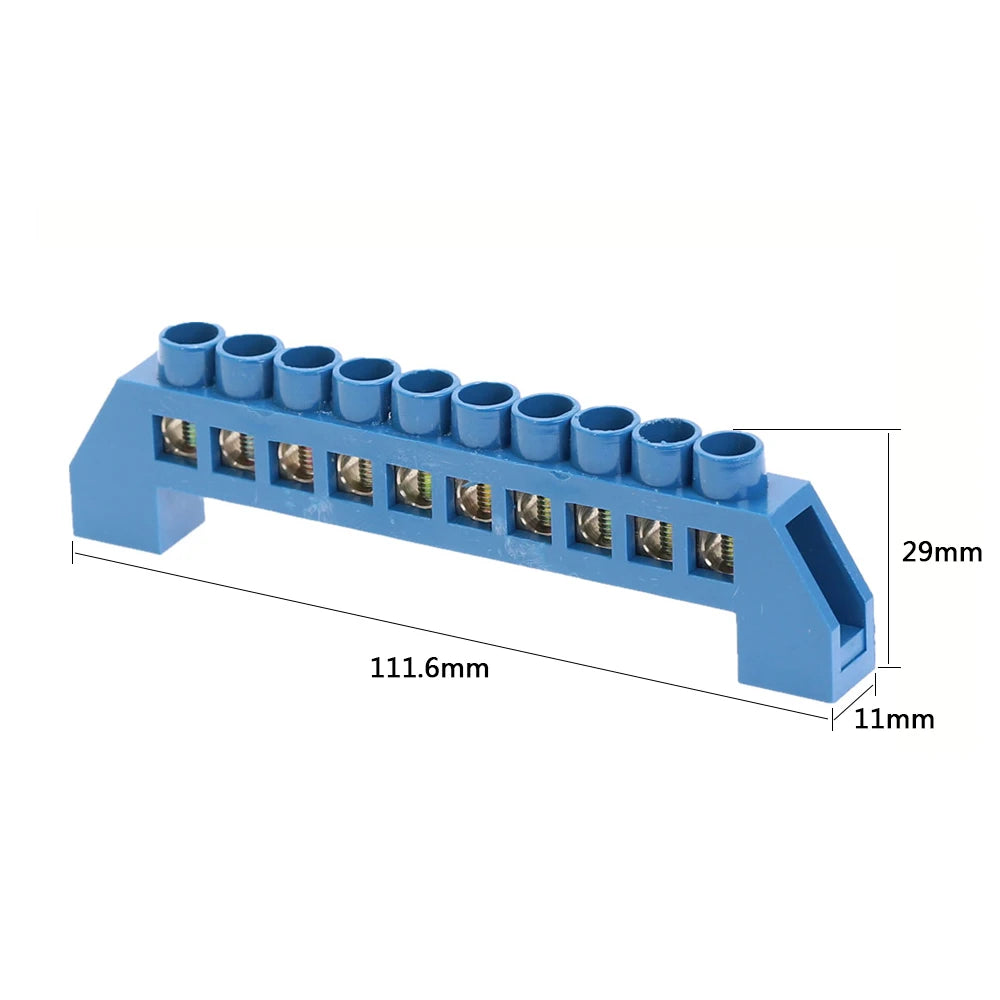 1Pcs Screw Brass Din Rail Terminal Block Earth and Neutral Blocks