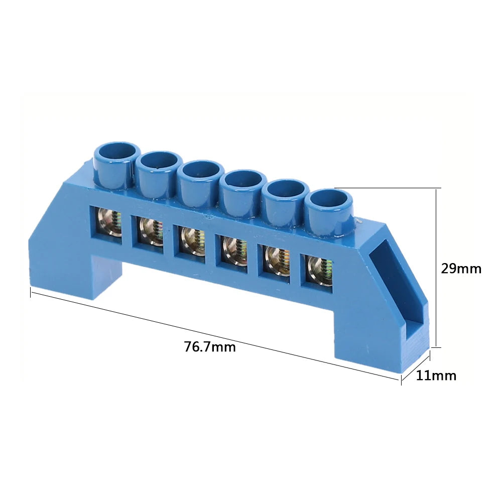 1Pcs Screw Brass Din Rail Terminal Block Earth and Neutral Blocks