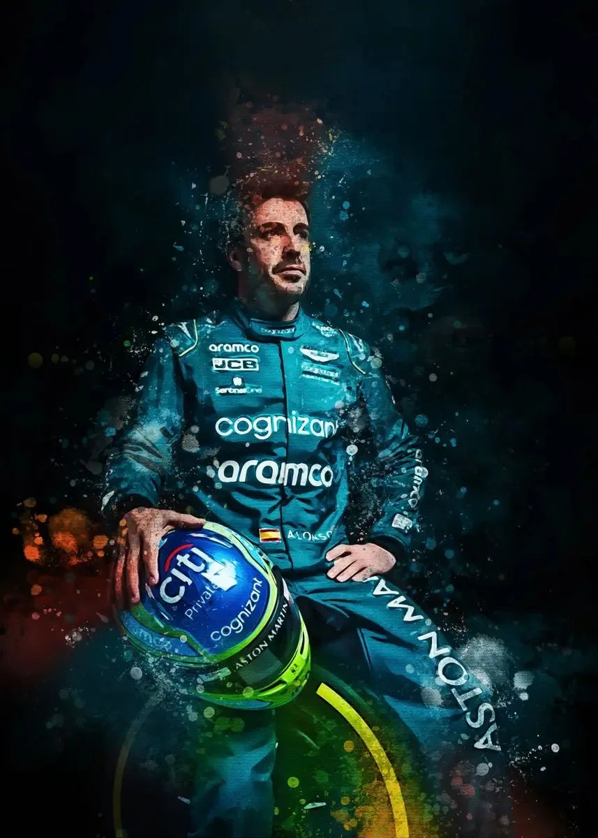 Lewis Hamilton Fernando Alonso George Russell Sebastian Vettel F1 Driver Canvas Painting Wall Pictures Room Home Decoration