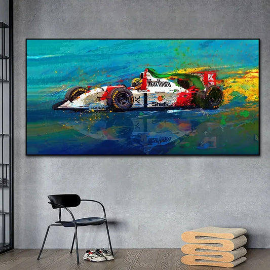 Ayrton Senna Oil Painting Poster Print Decoration