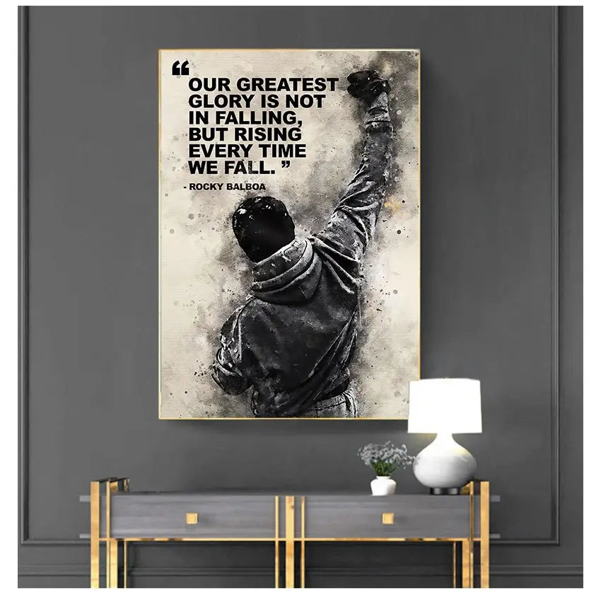 Rocky Balboa Boxing Motivational Canvas Print