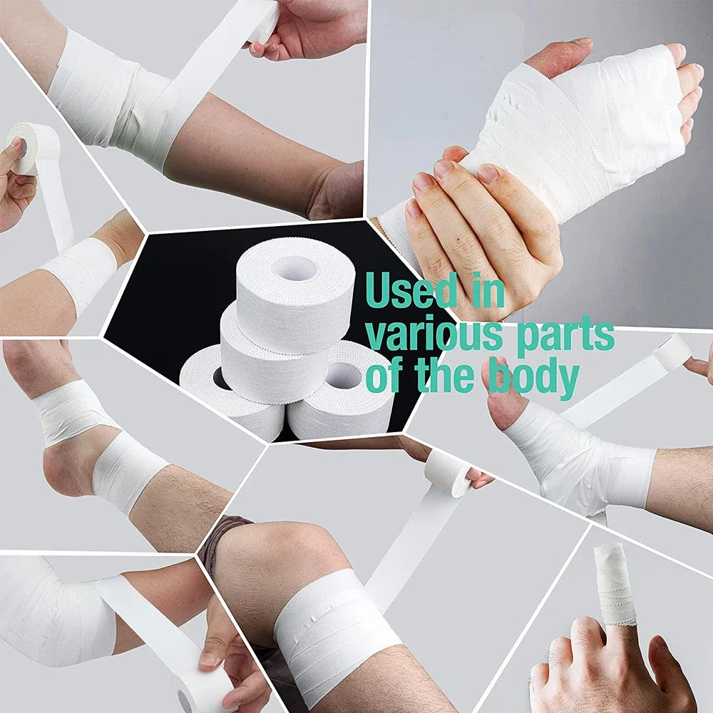 1 Roll White Self-Adhesive Tape Elastic Sports Boxing Bandages