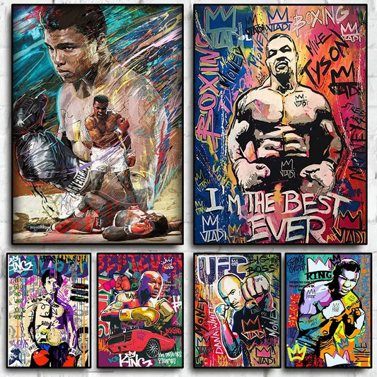 Boxing Champion Street Graffiti Posters Many Options Available