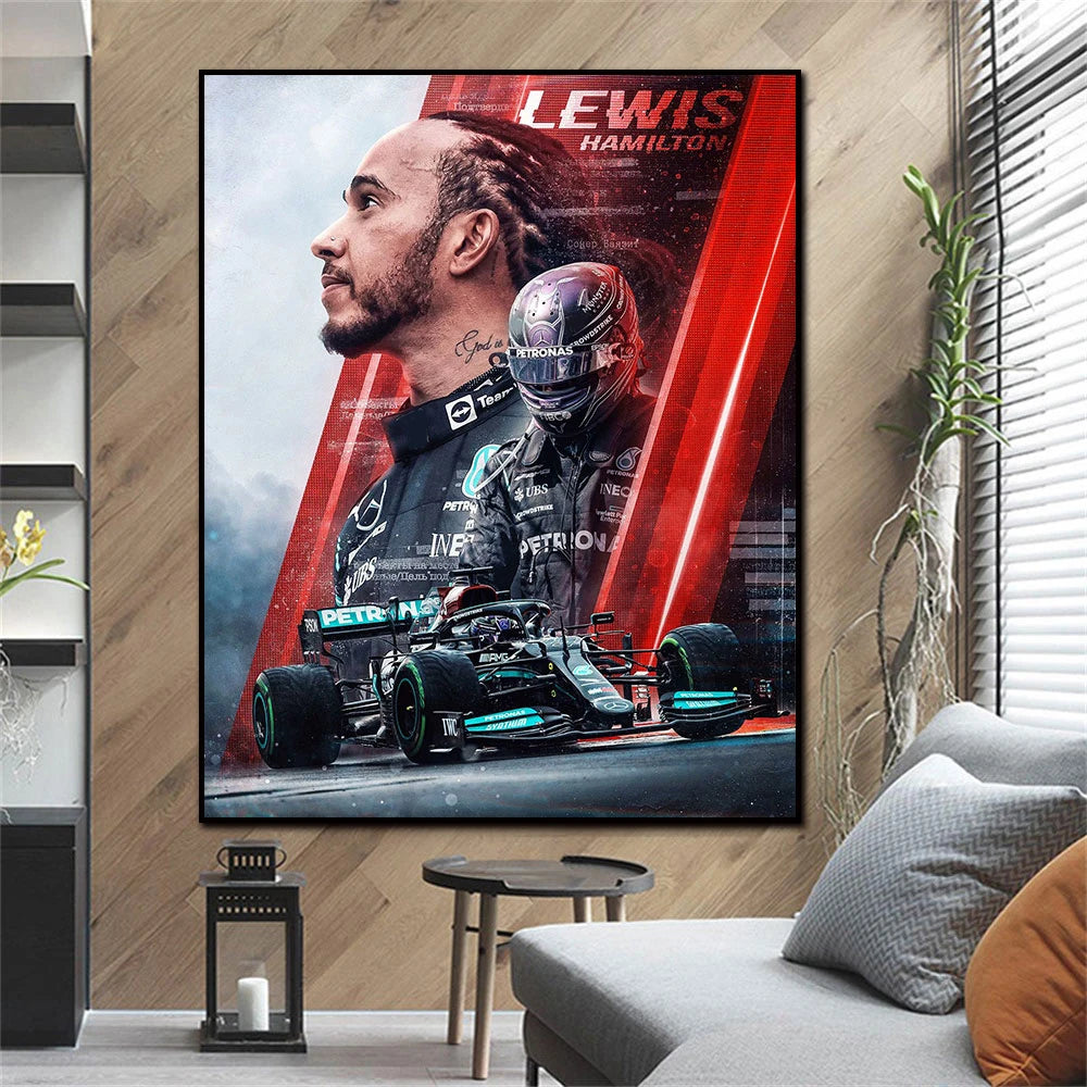 Lewis Hamilton Poster F1 Prints Home Decor