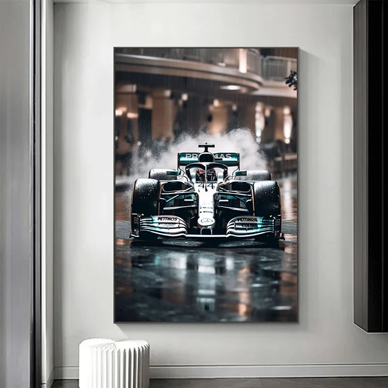 F1 Hamilton Painting Wall Art Pictures for Home Decor