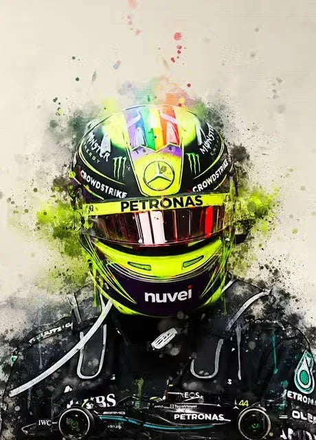 Formula 1 Racing Legend Lewis Hamilton Poster