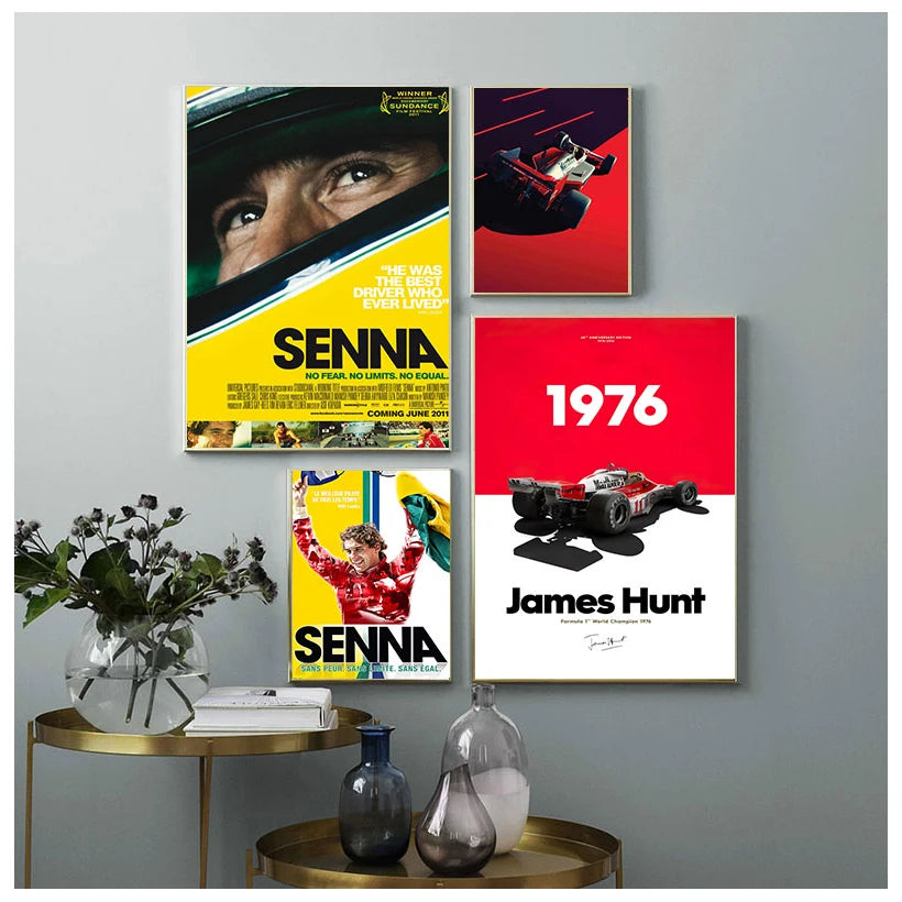 Ayrton Senna Wall Art Canvas Prints Home Room Decor