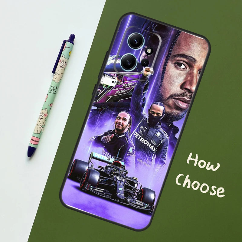 Lewis Hamilton F1 44 Case For Xiaomi Redmi Note 9 10 11 12 Pro Note 12S 9S 10S 11S Cover For Redmi 12 9C 10C 12C