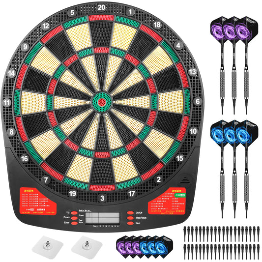 CyeeLife 15.5in Electronic Dartboard set with LED