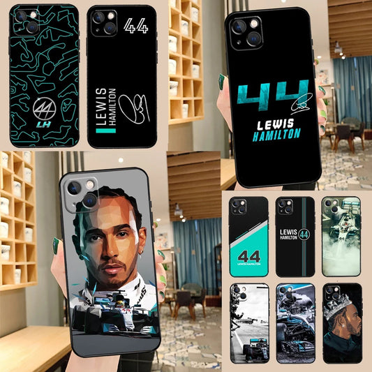 F1 Lewis Hamilton 44 Phone Case For iPhone 13 12 11 14 15 Pro Max XS X XR 8 7 Plus SE 2020 12 13 Mini Back Cover