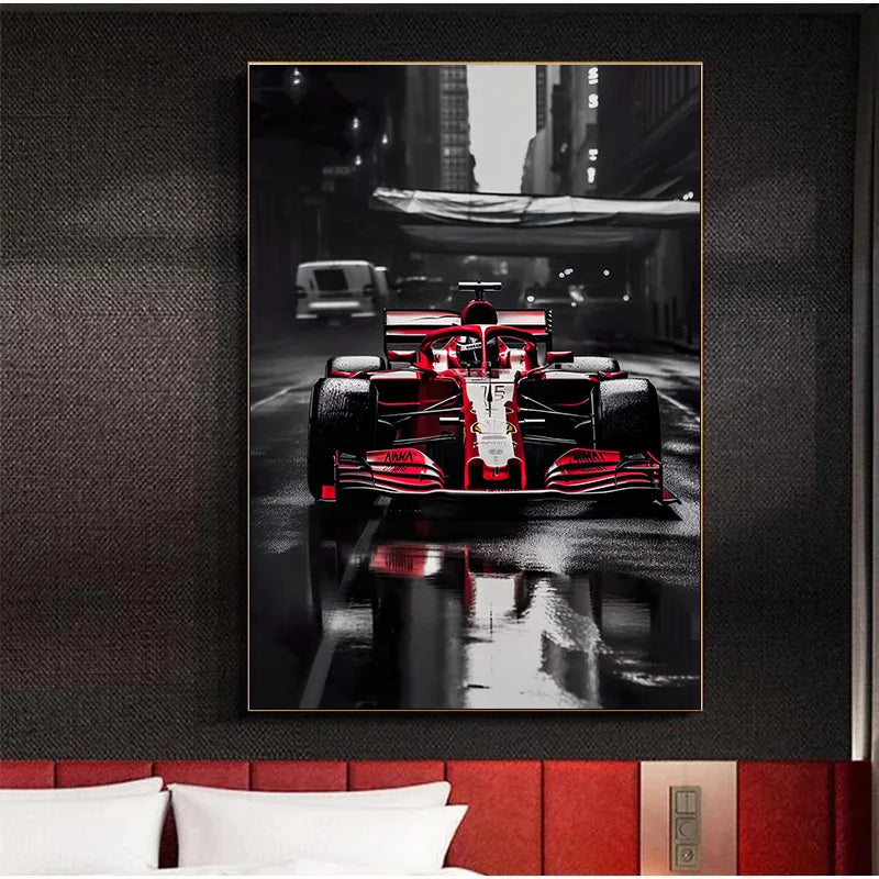 F1 Hamilton Painting Wall Art Pictures for Home Decor