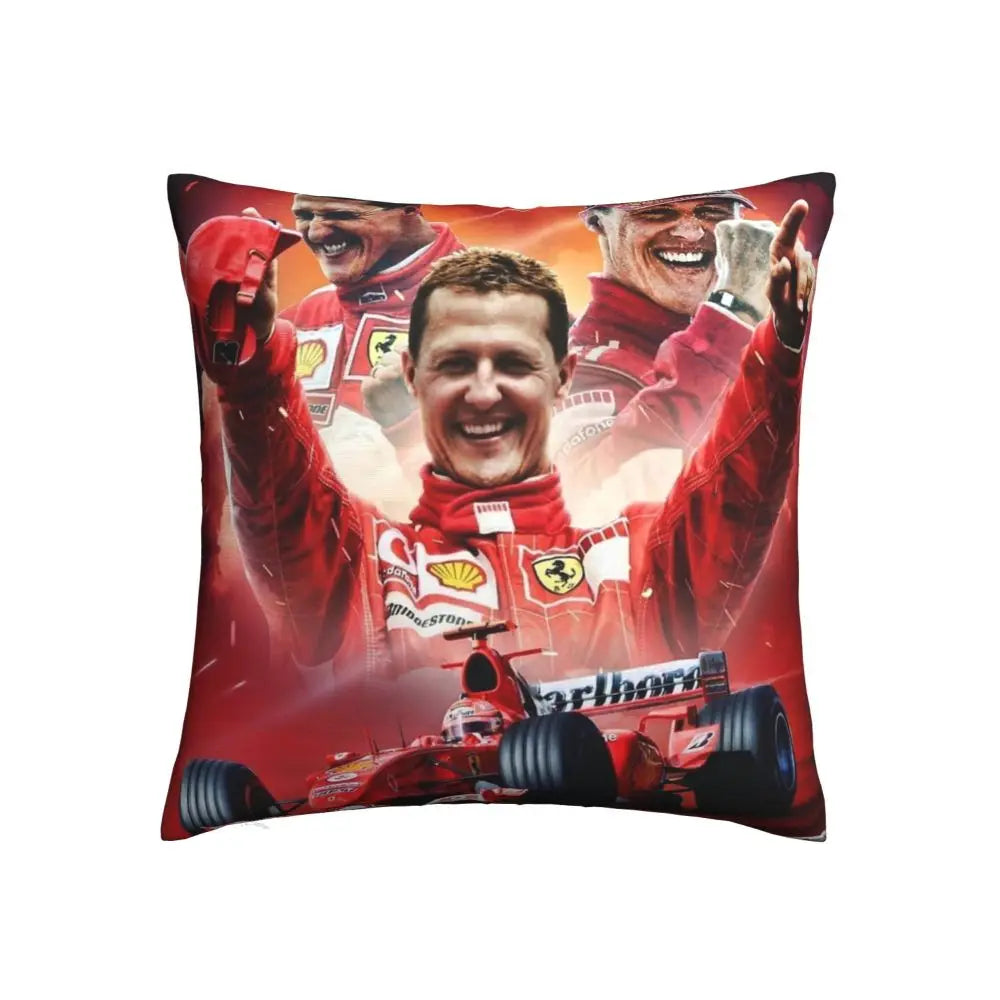 Michael Schumacher Pillowcase Zip Decor Cushion Cover 45x45