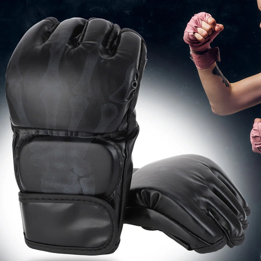 Half Fingers MMA Fighting Gloves