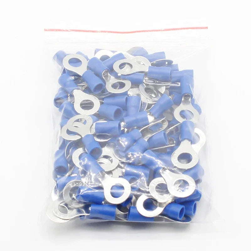 50PCS/100PCS RV2-6 Ring insulated terminal Cable Wire Connector Electrical Crimp Terminal